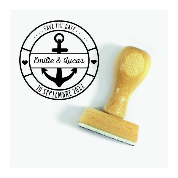 Tampon Mariage Nautique 5 Cm |  Tamporelle tampons français