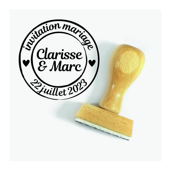 Tampon Mariage Invitation 5 Cm | Tamporelle tampons français