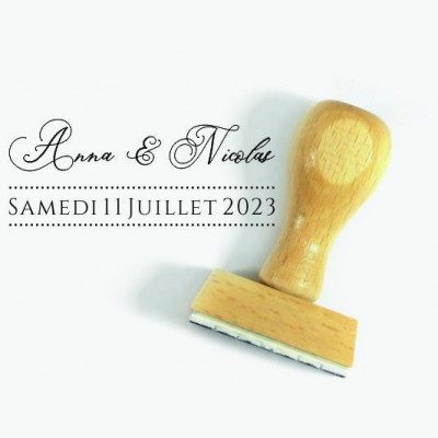Tampon Mariage En Pointillé | Tamporelle tampons personnalisés