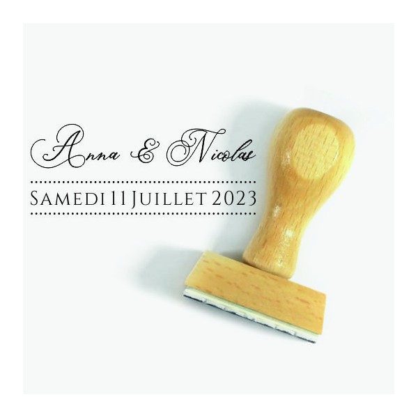 Tampon Mariage En Pointillé | Tamporelle tampons personnalisés