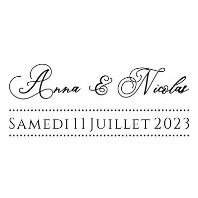 Tampon Mariage En Pointillé | Tamporelle tampons personnalisés