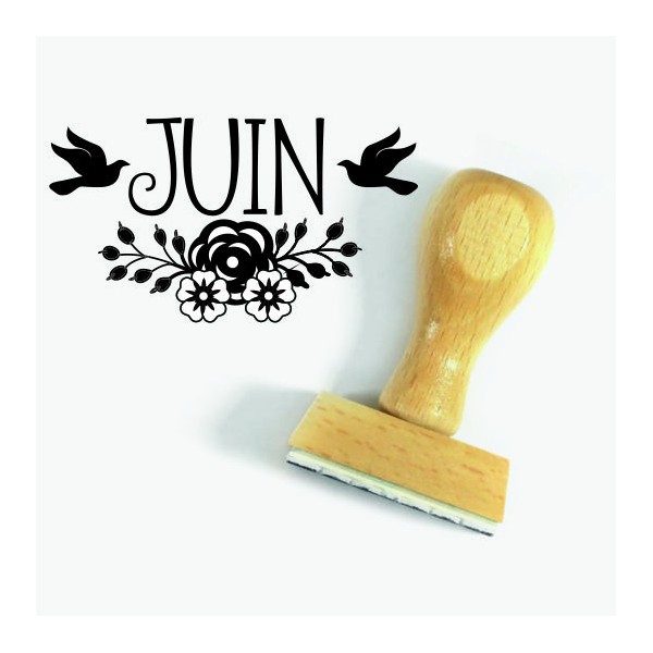 Tampon Juin à Personnaliser 5 Cm | Tamporelle tampons personnalisés