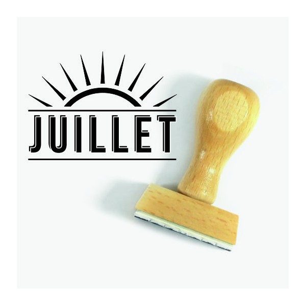 Tampon Juillet à Personnaliser 5 Cm | Tamporelle tampons personnalisés