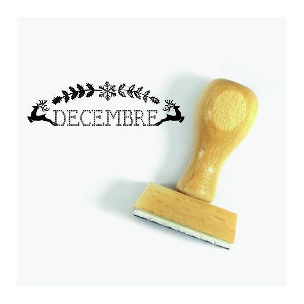 Tampon Décembre à Personnaliser 5 Cm | Tamporelle