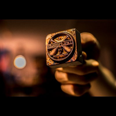 Marquage cuir personnalisé  rond 40 mm | Tamporelle