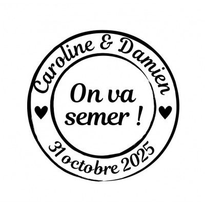 Tampon on va semer personnalisé | Tamporelle tampons français