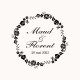 Tampon mariage fleuri n°122 50x50mm