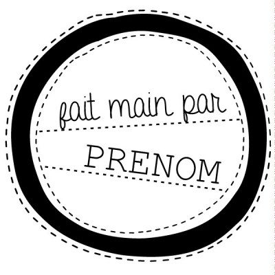 Tampon doodle couture prénom à personnaliser Tamporelle