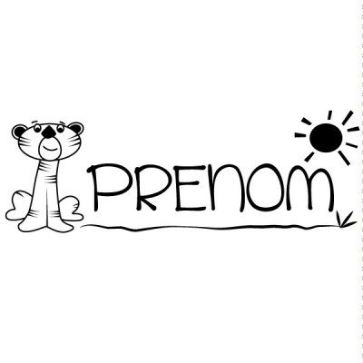Tampon tigre prénom à personnaliser Tamporelle