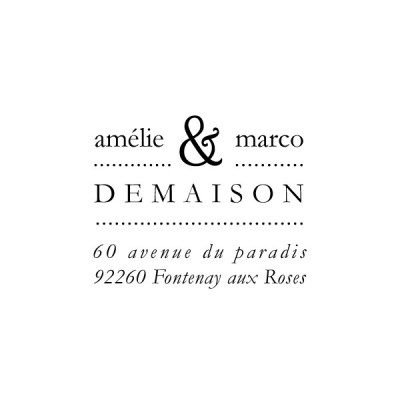 Tampon adresse class personnalisé bois 