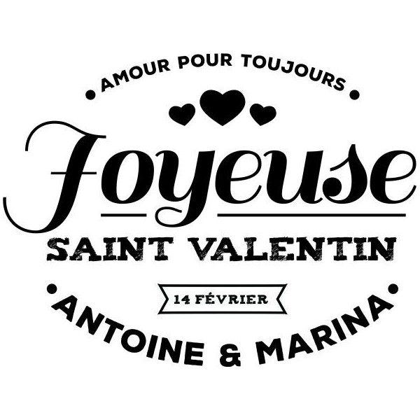 Tampon joyeuse Saint Valentin tampon personnalisé