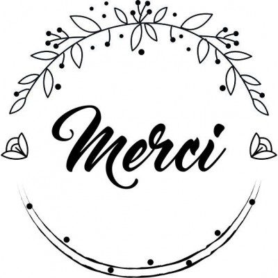Tampon bois merci 5 cm  Tamporelle