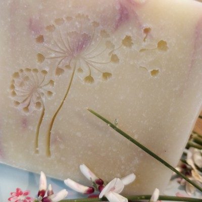 Tampon savon pissenlit acrylique bois