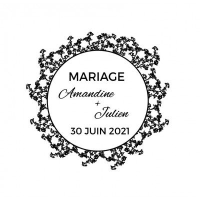 Tampon Mariage Gypsophile | Tamporelle tampons personnalisés français
