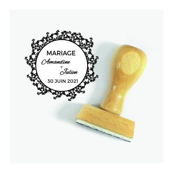 Tampon Mariage Gypsophile | Tamporelle tampons personnalisés français