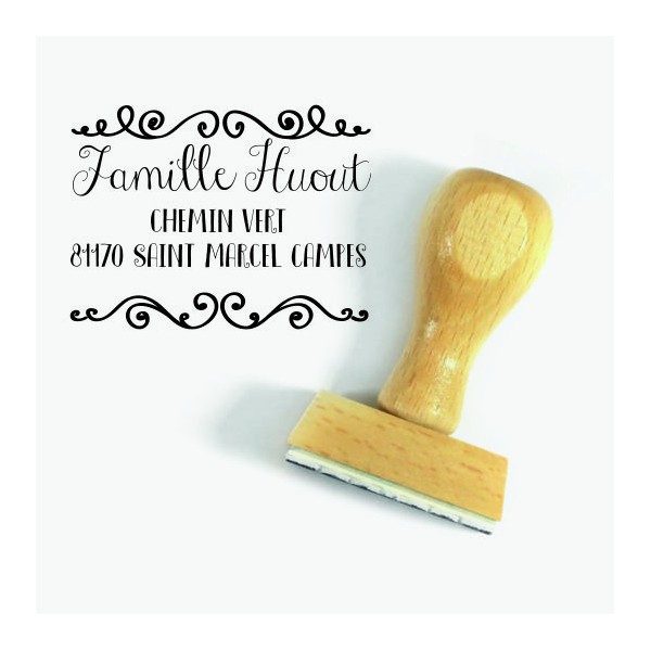Tampon Double Arabesque 5 Cm | Tamporelle tampons français