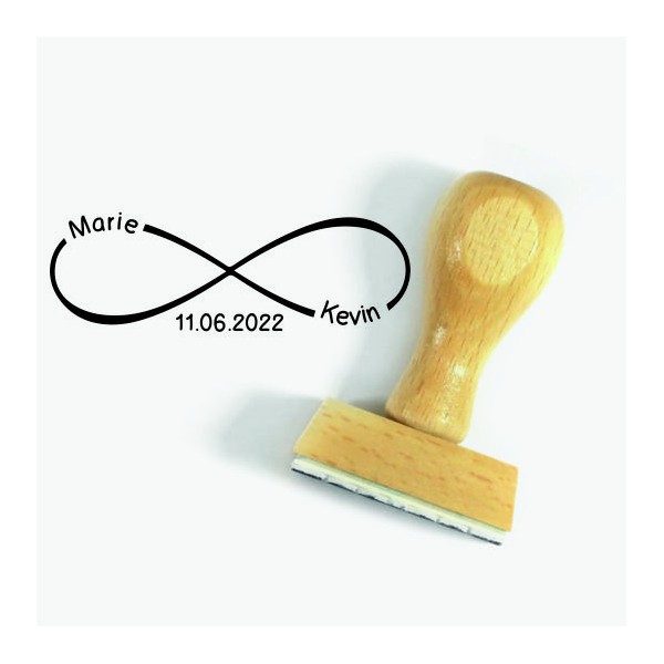 Tampon Mariage Boucle à L'Infini à Personnaliser | Tamporelle