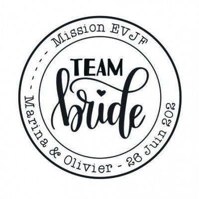 Tampon Team Bride EVJF | Tamporelle tampons personnalisés français