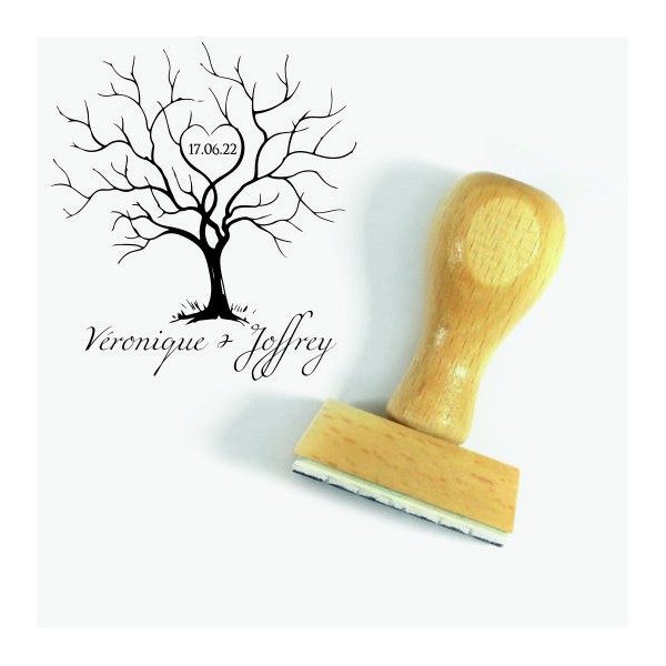 Tampon Mariage Arbre D'Amour 5 Cm | Tamporelle tampons français
