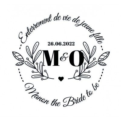 Tampon EVJF The Bride To Be | Tamporelle tampons personnalisés