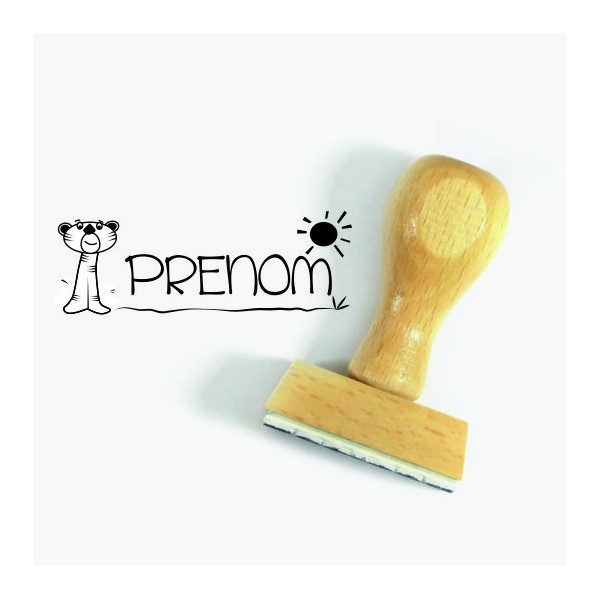 Tampon Tigre Prénom à Personnaliser | Tamporelle tampons français