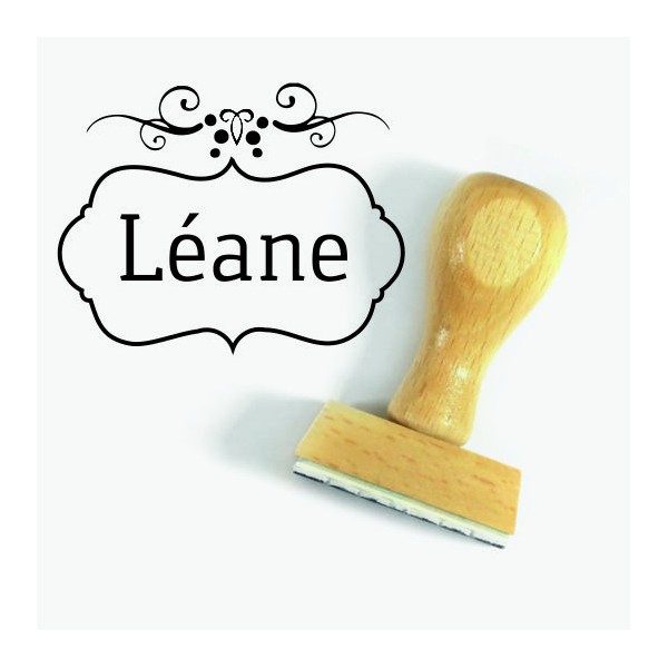 Tampon Arabesque Cerclé à Personnaliser 5 Cm  | Tamporelle