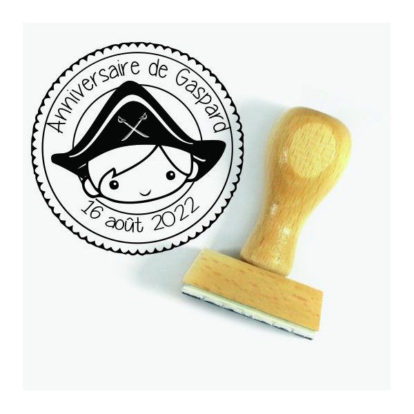 Tampon Anniversaire Pirate à Personnaliser Tamporelle tampons français