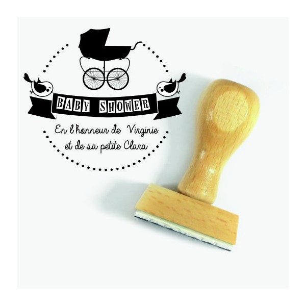 Tampon Baby Shower 5 Cm à Personnaliser Tamporelle tampons français