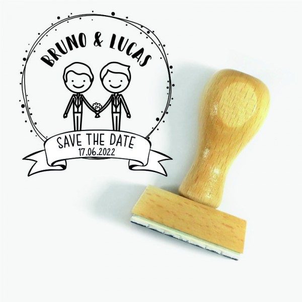 Tampon Mariage Boys 5 Cm | Tamporelle tampons français