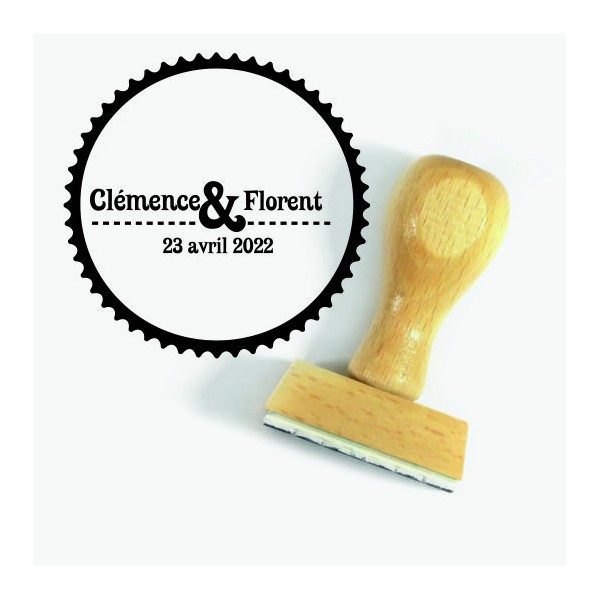 Tampon Mariage Plateau 5 Cm | Tamporelle tampons français