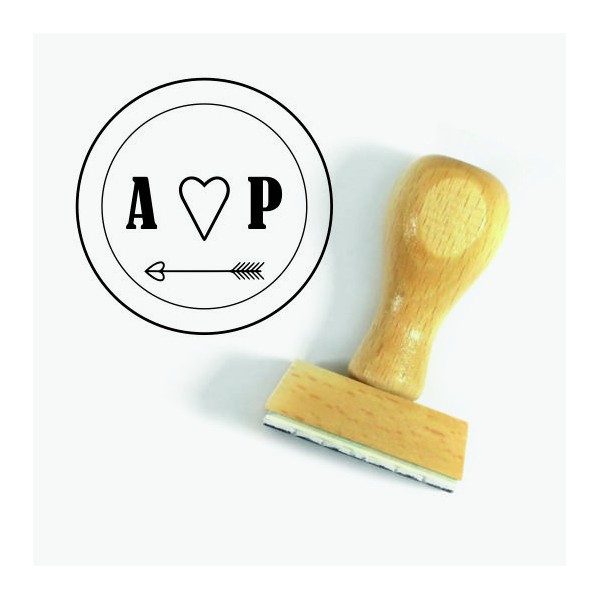 Tampon Mariage Fléché 5 Cm à Personnaliser | Tamporelle tampons français