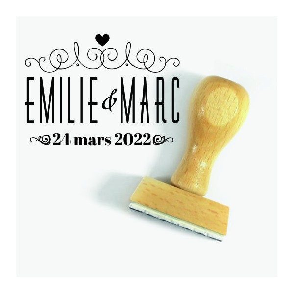 Tampon Mariage Ribambelle 5 Cm à Personnaliser  | Tamporelle