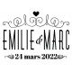 Tampon Mariage Ribambelle 5 Cm à Personnaliser  | Tamporelle